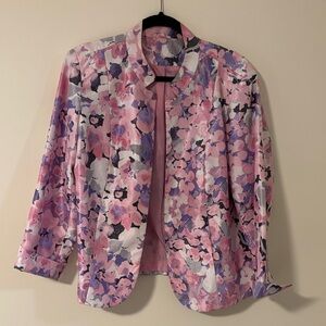 Floral Pink and Purple Women's Jacket